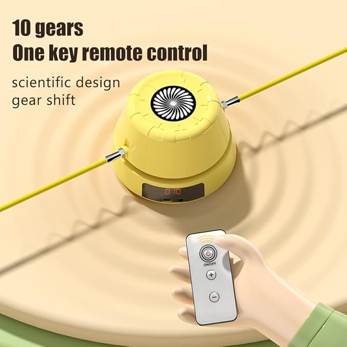 Smart Jump Rope Machine, Electric Rope Skipping Machine Rechargeable Jump Rope Rope Skipping Sports for Indoor Outdoor Workout Jumping Rope with Remote Control for Home Gym Party