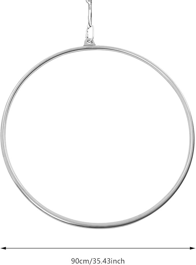 Complete Aerial Hoop Kit - 85cm/90cm Professional Lyra Hoop Set - Single Point Hoops - Circus Aerial Ring Kit - Maximum Load: 115 kg/253 lb
