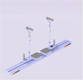 Floor Muscle Training Foldable Skiing Exerciser Leg Strength Split Exerciser Ski Machine Portable Body Slimming Trainer Kegel Trainer Workout Equipment(Purple,Tension Rope Type)
