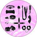 Delicate Plush Stretching Belt Set+Cute Hip Accessories, Multi Functional 11 Piece Set for Bed Putra (Black) - Y6
