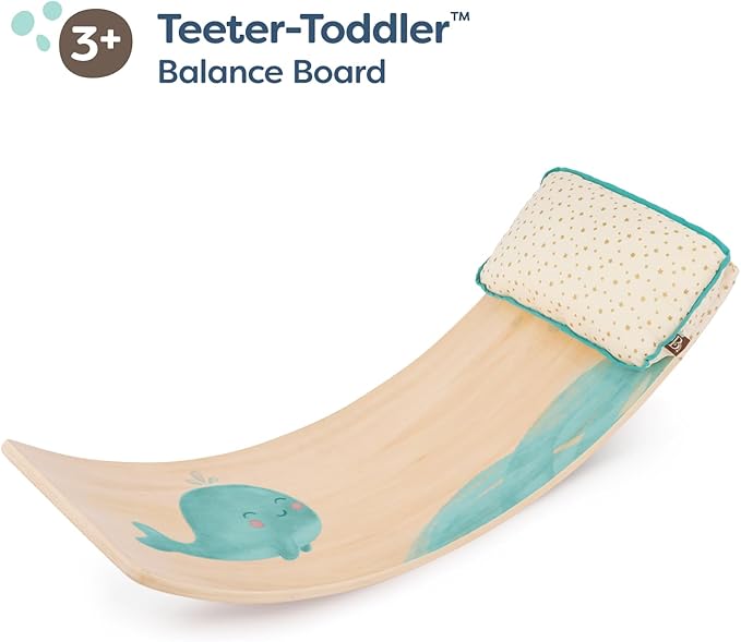 B. toys – Teeter Toddler – Kids Wobble Balance Board & Chair – Furniture For Toddlers – Montessori – Inspired Design – Detachable Pillow – 3+ Years