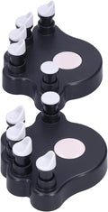 2Pcs Piano Finger Trainers ABS and Silicone Hand Grip Exerciser Piano Correctors Orthotic Tools for Strength Training(black)