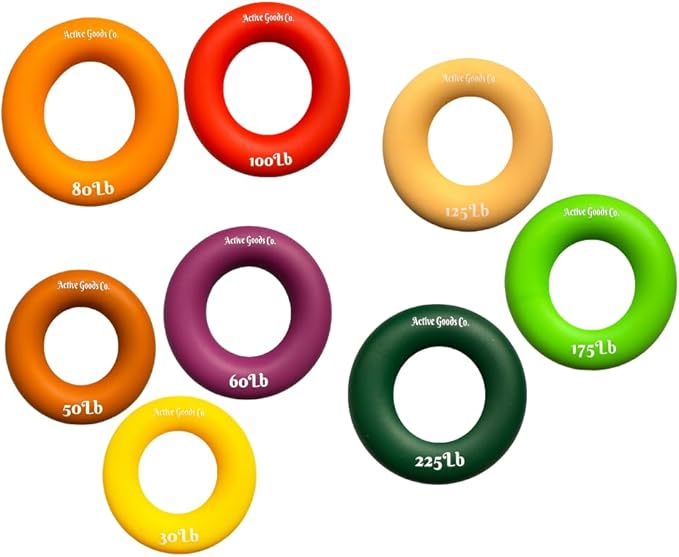 Hand Exerciser - PROFESSIONAL GRADE, Set or Single, Different Sizes. Visit to see more! Bague classique en silicone parfaite pour améliorer la force, la puissance et la vitesse dans les poignets.