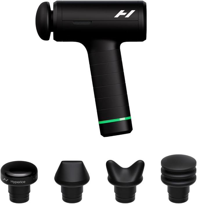 Hyperice Hypervolt 3 Pro – Professional Percussion Massage Gun with QuietGlide Technology | 6 Speeds, Pressure Sensor, Heated Head & 5 Attachments | Deep Tissue Muscle Relief and Recovery