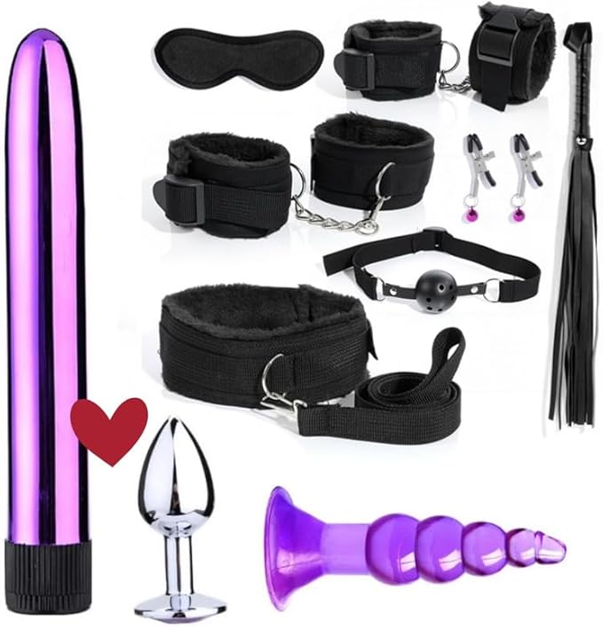 Pilates 7-Piece Fashion Design Nylon Combination Set (Black), Fun Cosplay Equipment Accessories, Wrist and Hip Yoga Supplies, Couple Gifts