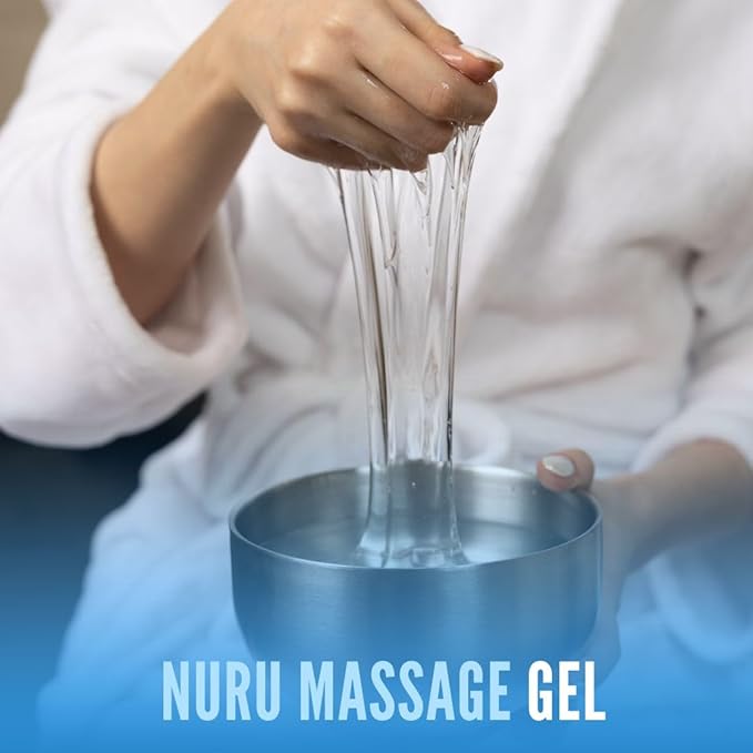 Nuru Massage Gel (33.81 fl oz) | Water-Based | Paraben & Glycerine Free | Formulated with Natural Seaweed, Green Tea, Liquorice Extract, Vitamin B5, & Organic Aloe Vera