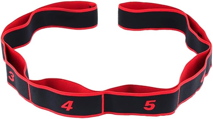 Yoga Pull Strap Belt PolyesterLatex Elastic Stretching Band Loop Yoga Pilates Gym Fitness Exercise Resi Bands