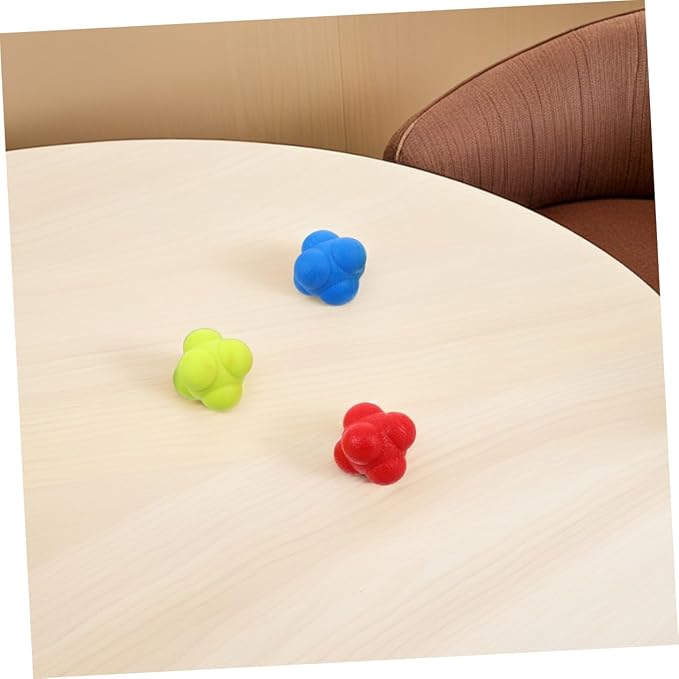 KESYOO 6pcs Reflex Training Balls Sports Reaction Balls Hand Eye Coordination Trainer Elastic for Boys and Girls Adults Indoor Sports Equipment