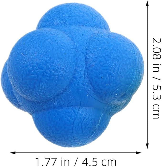6Pcs Hexagonal Reaction Balls Set 5.5Cm for Hand Eye Coordination Training, Sports Agility Reflex Balls in Red Yellow Blue for and Adults Speed Reflex Exercise