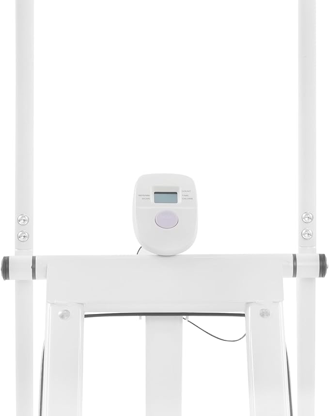 Foldable Stair Stepper Climber for Home Gym, Vertical Cardio & Full-Body Workout Machine with Adjustable Resistance, Handlebar and Pedal, Large Non-Slip Pedals, Up to 220 lb Capacity
