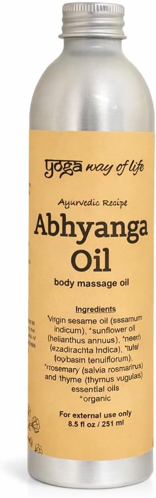 Abhyanga Oil - Organic Herbal Self-Massage Body Oil | Ayurvedic Recipe (8.5 FL OZ)