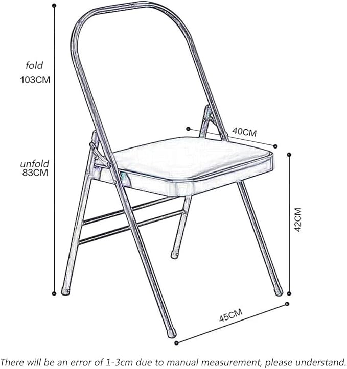 Pilates Chair,Iyengar Yoga Chair,Backless Yoga Chair Prop,Foldable and Portable Folding Stools Supports Balance Training,Khaki-45 * 42 * 83cm