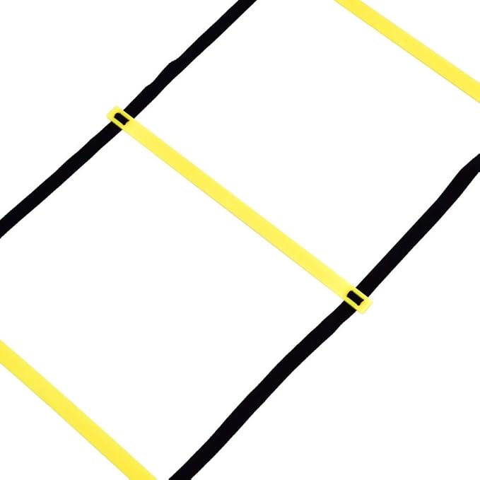 BAFOVY 16 Rung Agility Ladder, Adjustable Flat Plastic Rungs with Durable Nylon Straps, for Football Rugby Tennis Baseball Speed Training