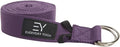 Everyday Yoga Strap with Metal D-Ring - Durable Stretching Strap for Yoga, Pilates, Flexibility & Physical Therapy (6ft, 8ft, 10ft)