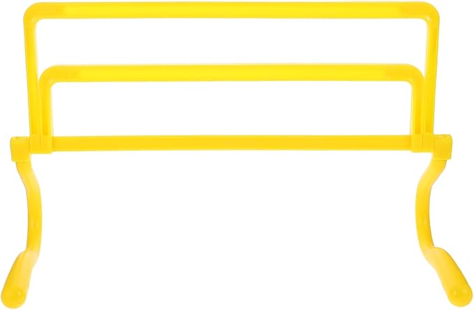 FRCOLOR Adjustable Height Agility Hurdles Set for Soccer and Football Training, Foldable Yellow Speed Hurdles Equipment for Athletes’ Agility and Jumping Drills