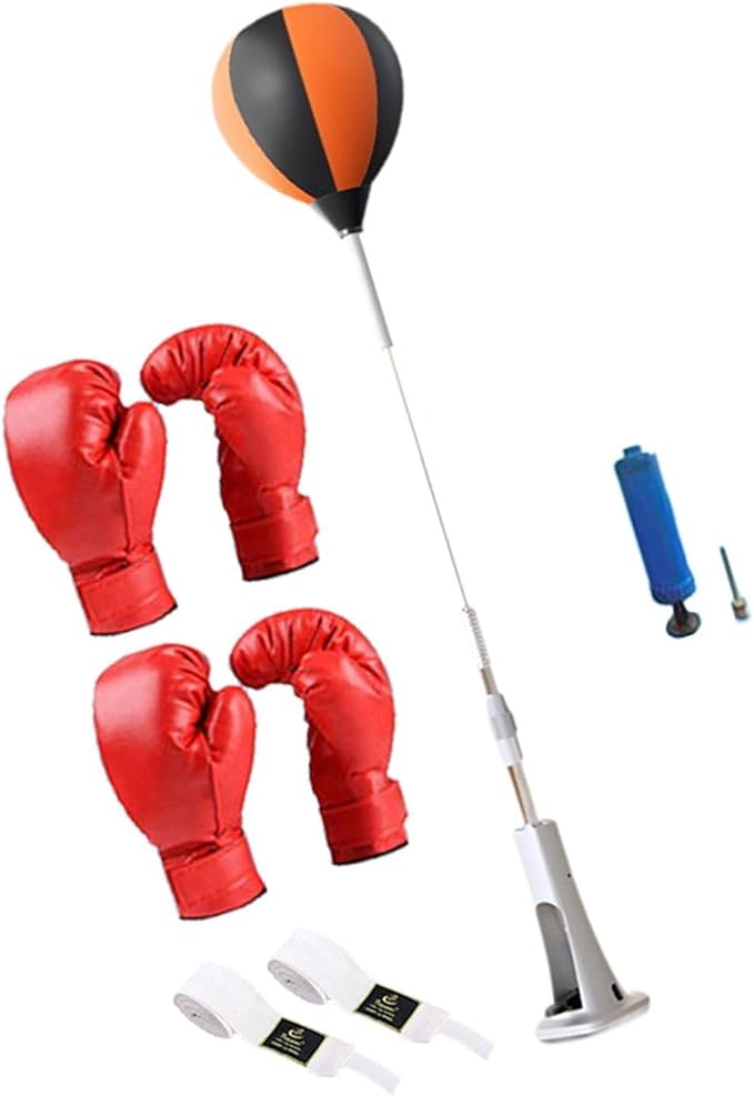 Boxing Reaction Ball Reflection Training Equipment Adjustable Height for Kids Adults Boxing Punching Bag for Fitness Exercise, Style C