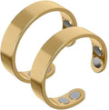 Stainless steel lymphatic magnetic therapy ring, adjustable fatigue relief sleep magnetic finger ring, open magnet unisex ring