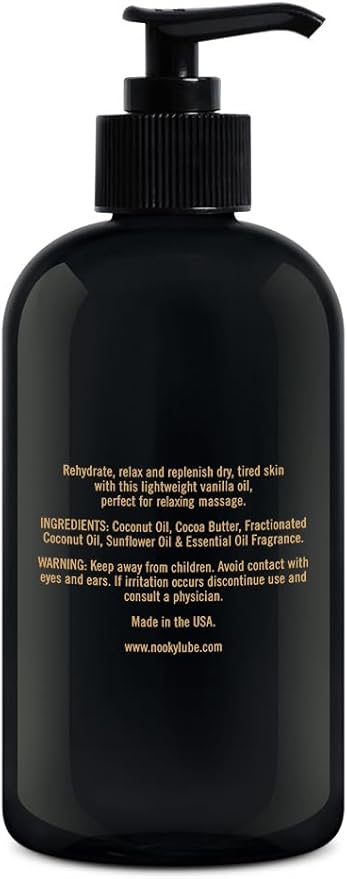 Nooky Vanilla Massage Oil with Fractionated Coconut Oil.16 Ounce
