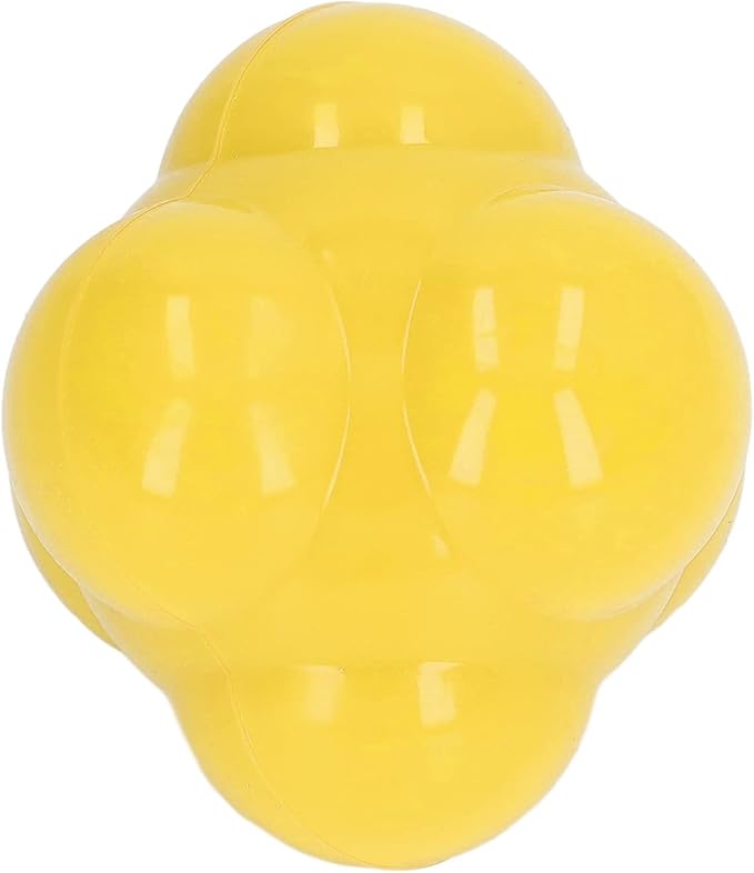 EVTSCAN Reaction Ball Rubber Hex Trainer for Improving Hand Eye Coordination Agility Basketball Tennis