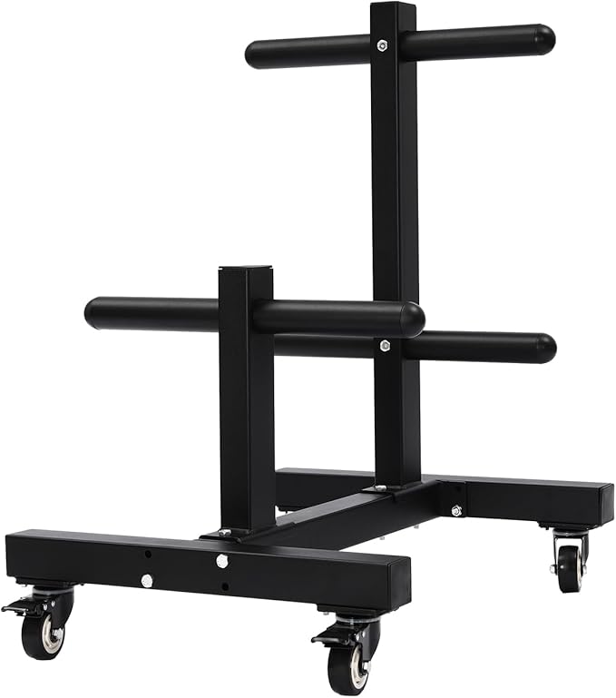 Plate Rack Tree, Large Compact Dumbbell Rack With H-shaped Base, Portable Vertical Mobile Dumbbell Piece Storage Holder Up to 1102.3lbs Load-bearing, Dumbbells Set Stand For Home Gym