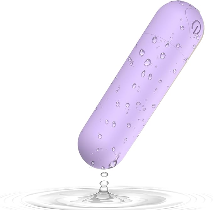 Mini Handheld Electric Back Massager Waterproof Quite Massager, Portable Massager for Back Neck Shoulder Body,Light Purple