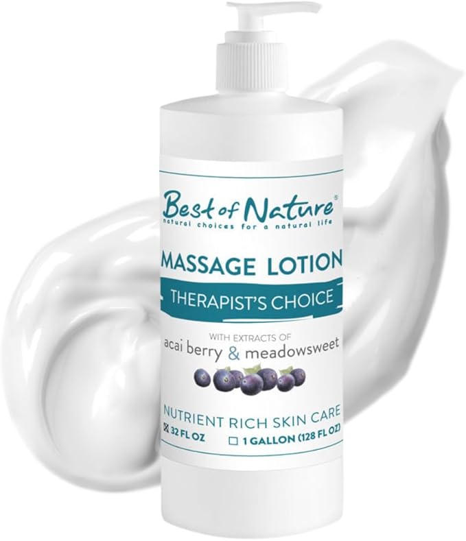 Therapist's Choice Massage Lotion, Professional Grade, Unscented, with Acai Berry and Arnica (32 fl oz)