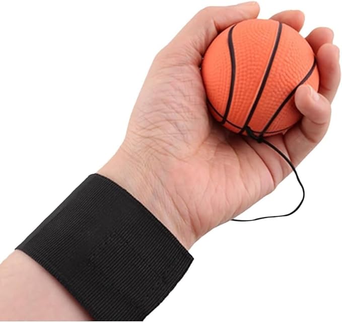 Reaction Training Ball with Adjustable Wrist Strap, Basketball Reflex Trainer, High-Elasticity Rubber, Agility Exercise Equipment