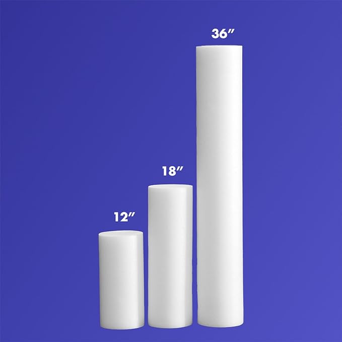 Medium/Firm White PE Foam Roller (36" Half Round)