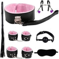 Pilates 7-Piece Leather Pink Set, Novel Wrist Adjustable Portable Fitness, Comfortable Clip Cosplay Accessories, Couple Gift