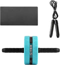 Veemoon Mute Ab Roller Wheel Fitness Equipment Set with Knee Pad and Jump Rope for Core Abdominal Exercise Home Workout Training
