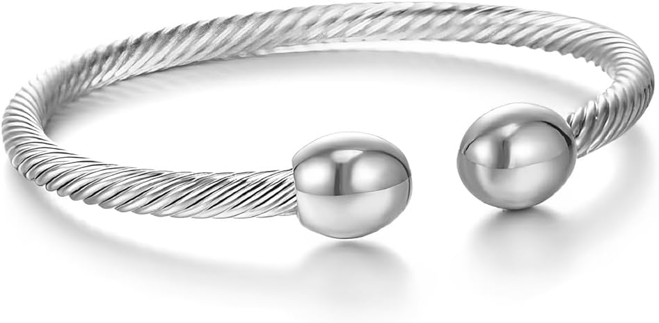 NewZenro Elegant Magnetic Bracelet Copper Magnets Bangle For Women Men Gifts for Father's Day