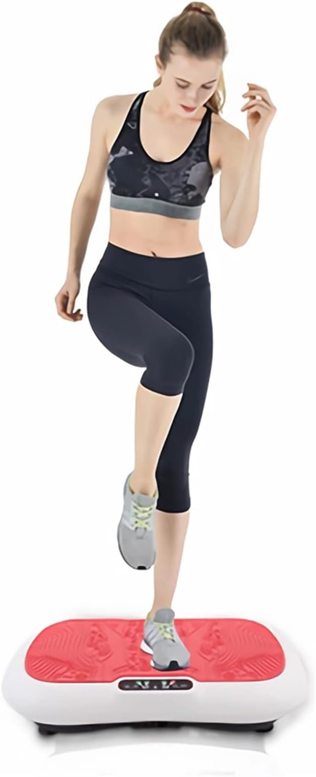 Vibration Plate Exercise Machine Whole Body Vibration Platform Machine with Loop Resistance Bands for Home Fitness Training & Weight Loss