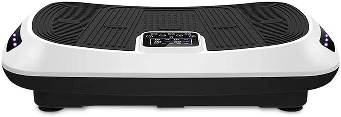 Vibration Platform Machine for Home Gym, Vibration Plate Exercise Board for Fitness, Full Body Vibrating Workout Machine w/Resistance Bands (Color : White)
