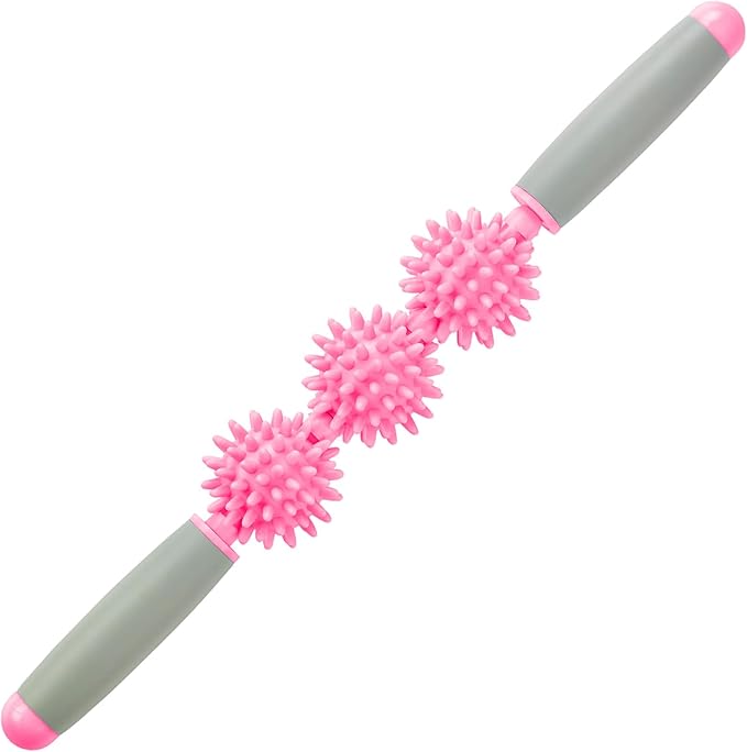 Coolife Fascia Muscle Roller - Cellulite Massager - Fascia Roller for Cellulite and Sore Muscles - Neck, Leg, Back, Body Deep Tissue Massage Stick Tools - 3 Balls Size Version