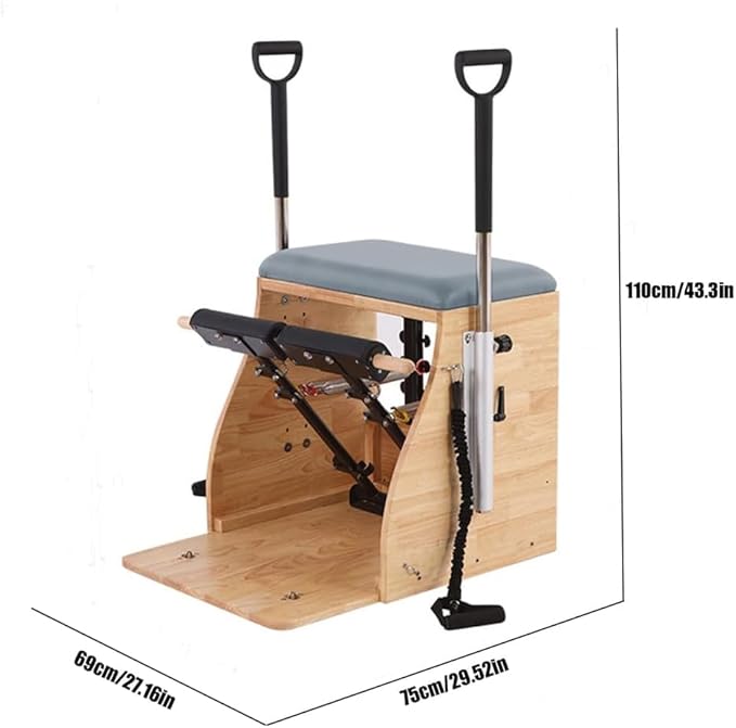Pilates Chair, Wooden Split-Pedal Chair, and Combination Chair Set, Suitable for Home and Studio use.