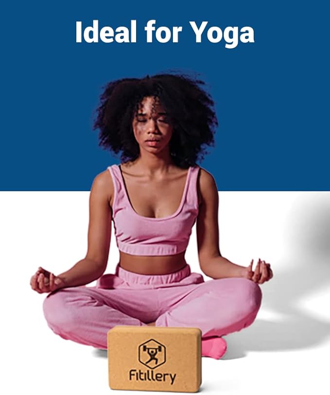 Yoga Block, Resilient Material, Easy to Grip, Comfortable Edges - 2 PACK