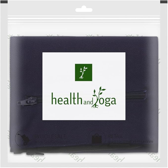 SoulGenie HealthAndYoga™ Yoga Sand Bags - Double Bag with Inner Waterproof Bag - Prop for Adding Weight and Support (Blue)