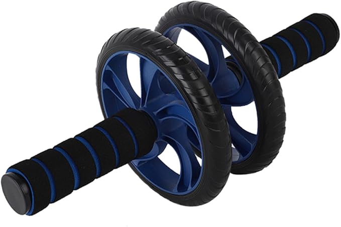 Two-wheeled Ab Roller Fitness Equipment for Home Use, Blue Abdominal Exercise Wheel with Silent Operation, Core Strength Trainer for Weight Loss and Workout