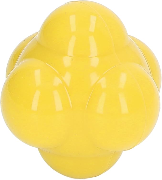 Reaction Ball, Rubber Bright Color Hex Reaction Trainer Ball for Enhanced Agility, Hand Eye Coordination and Fitness Training for Basketball Tennis