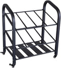 Body-Solid (GYR500 Foam Roller Storage Organizer and Yoga Mat Rack Holder with Lockable Wheels, Commercial and Home Gym Accessories Can Hold 12 Fitness Rollers and Mats