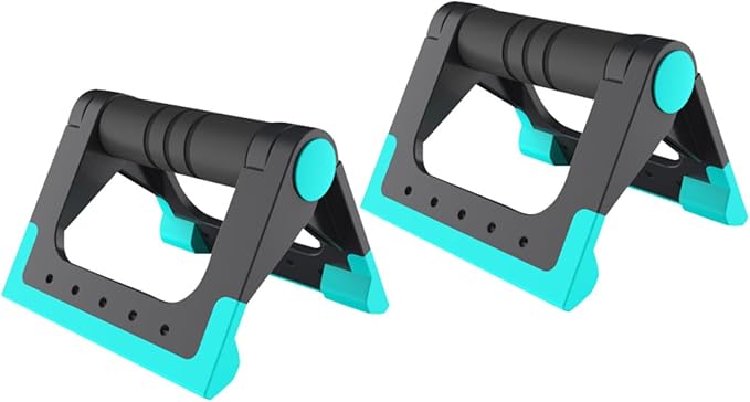 GALPADA Push-up Bars and Stands Indoor Fitness Apparatus Blue Pair Non-slip Push-up Rack for Home Exercise Strength Training Equipment