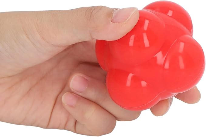 Reaction Ball, Rubber Bright Color Hex Reaction Trainer Ball for Basketball, Tennis and Other Competitive Sports