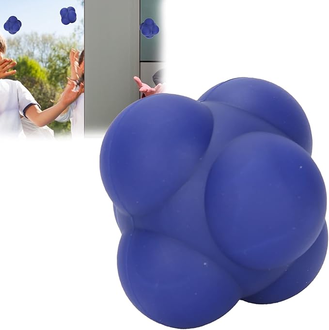 Silicone Bounce Reaction Ball HighDensity Portable Reflex Training Ball for HandEye Coordination Speed Exercise Sports Training Rehabilitation Size 7cm