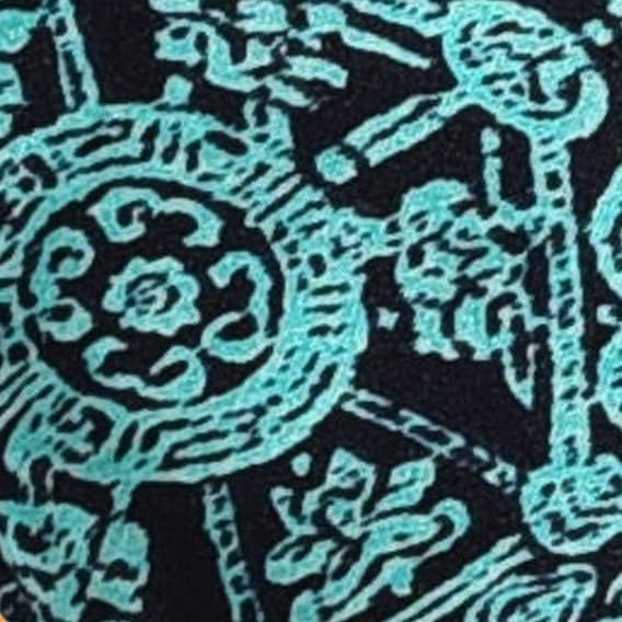 Hugger Mugger Silk Eye Pillow with Bead Filling - Boho Teal - Scent-Free, Light Weight, Chill in Freezer, Washable Cover, Washable Bead Filling