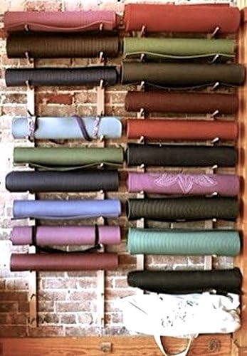 Sportify Classy Wood Foam Roller & Yoga Mat Storage Rack. Holds 4, 8, 12 etc. Sold by The Pairs and no. of Pairs You get Determines no. of mats/Rollers You Hold. Easy Wall Mount & Hardware. Black.