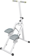 Stair Stepper for Home Gym Exercise | Stair Stepper Machine with Adjustable Handlebar Height | Folding Cardio Stair Master | with Oversized Pedal | 300LBS Loading Capacity | White& Gray