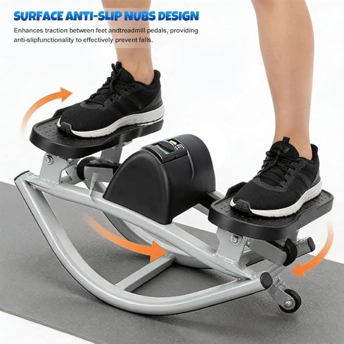 Rock Stepper Side to Side, with Digital Display, Workout Machine for Legs & Glutes,Side Stepper, Mini Stepper for Home, Apartment and Dormitory Use Home Workout The Rock Stepper