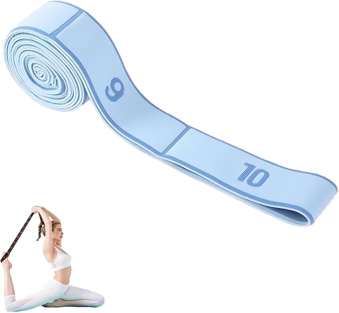 Fitness Resistance Bands for Stretching and Yoga, Number Stretch Resistance Band with Clear Markings, 8/10/12 Section Stretch Band for Fitness, Pilates, Dance, Full Body Workout