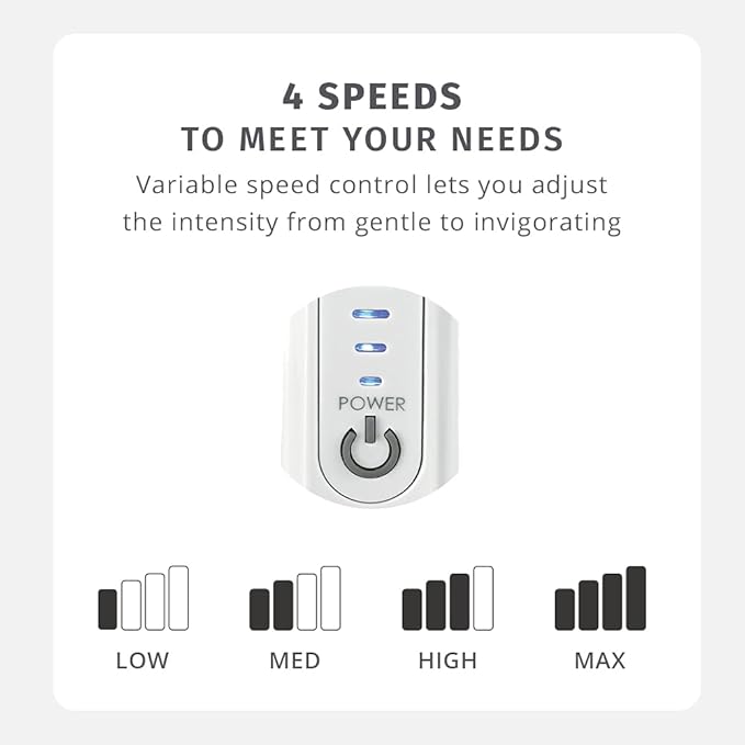Homedics Back Massager - Heated Automatic Percussion Back, Body and Neck Massager with Dual Pivoting Heads, Interchangeable Nodes, for Shoulders, Legs and Feet, White