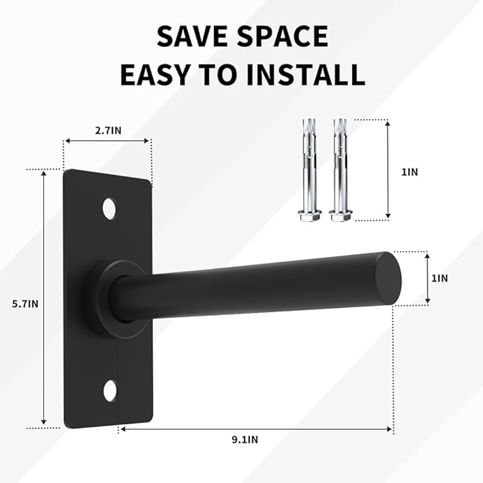 Wall Mounted Weight Plate Holder,Weight Plate Rack for for All Size Bumper Plates, Max Weight Capacity 300 Lb, Home Gym Organizer